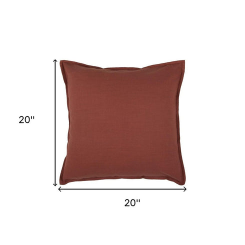 20" Paprika Cotton Throw Pillow