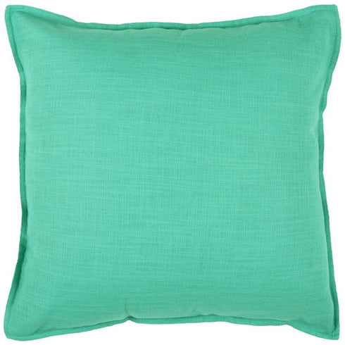 20" Aqua Cotton Throw Pillow