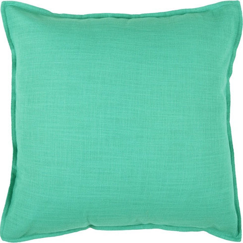 20" Aqua Cotton Throw Pillow