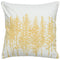 18" Yellow and Ivory Cotton Throw Pillow