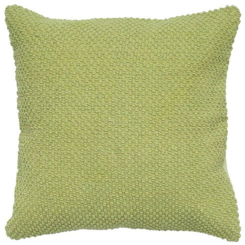 20" Green Cotton Throw Pillow