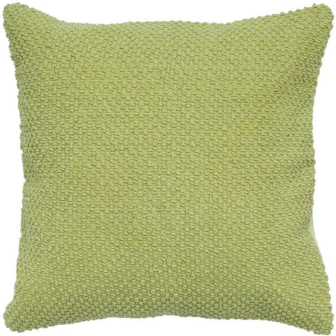 20" Green Cotton Throw Pillow