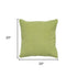 20" Green Cotton Throw Pillow