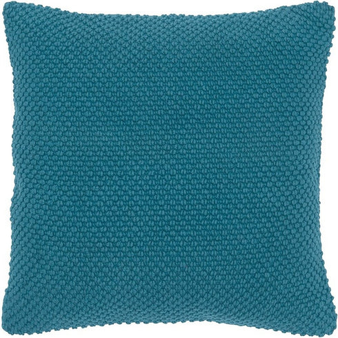 20" Teal Cotton Throw Pillow