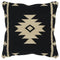 18" Black And Natural Southwestern Throw Pillow with Texture