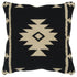 18" Black And Natural Southwestern Throw Pillow with Texture