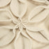 Cream Pinwheel Floral Petal Down Filled Throw Pillow