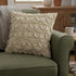 Cream Pinwheel Floral Petal Down Filled Throw Pillow