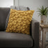 Yellow Pinwheel Floral Petal Down Throw Pillow