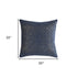 20" Blue and Gold Geometric Cotton Throw Pillow