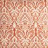 22" Orange and White Damask Cotton Throw Pillow
