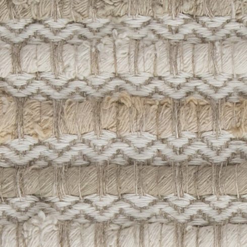 Ivory Beige Nubby Texture Bands Throw Pillow