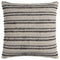 20" Gray Beige Nubby Texture Bands Throw Pillow