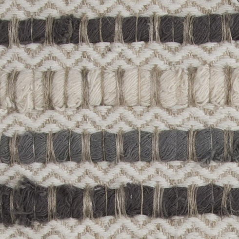 20" Gray Beige Nubby Texture Bands Throw Pillow