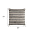 20" Gray Beige Nubby Texture Bands Throw Pillow