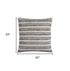 Blue Beige Nubby Texture Bands Throw Pillow