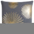 20" Gray and Gold Fireworks Cotton Throw Pillow