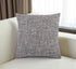 22" Blue And Gray Geometric Weave Nubby Cotton Throw Pillow with Texture
