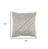Lux Silver and Gold Beaded Chevron Throw Pillow