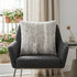 Gray Silver Metallic Tonal Print Throw Pillow