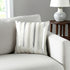 Silver and Gold Glam Stripe Beaded Throw Pillow