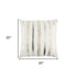 Silver and Gold Glam Stripe Beaded Throw Pillow