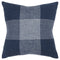 Indigo White Plaid Pattern Throw Pillow