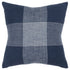 Indigo White Plaid Pattern Throw Pillow