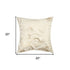 20" X 20" Gold and Ivory Swirl Cotton Zippered Pillow