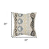 Brown Beige Tribal Embroidered Throw Pillow