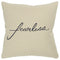 Black Taupe Canvas Fearless Throw Pillow