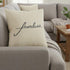 Black Taupe Canvas Fearless Throw Pillow