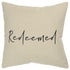 Black Taupe Canvas Redeemed Throw Pillow