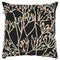 Black Cream Impressionistic Branch Throw Pillow