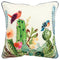 White Green Botanical Garden Throw Pillow