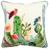 White Green Botanical Garden Throw Pillow