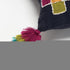 20" Black Blue Green And Purple Eclectic Cotton Throw Pillow with Applique Embroidery And Tassels