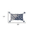 14 X 26 Blue And Gray Zippered 100% Cotton Throw Pillow