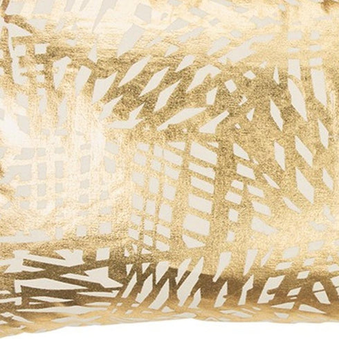 Gold Foil Etched Pattern Lumbar Pillow