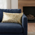Gold Foil Etched Pattern Lumbar Pillow
