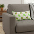 Lemon Green Artichoke Embroidered Lumbar Pillow