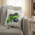 White Green Artichoke Waffled Throw Pillow