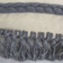 14" X 26" Gray And Off White Braided Cotton Throw Pillow