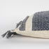 14" X 26" Gray And Off White Braided Cotton Throw Pillow