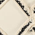 18" Cream and Black Textured Lattice Throw Pillow