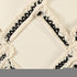 18" Cream and Black Textured Lattice Throw Pillow