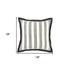 Black Ivory Alternate Striped Throw Pillow