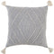 Gray White Diamond Kantha Stitched Throw Pillow