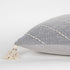 Gray White Diamond Kantha Stitched Throw Pillow