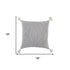 Gray White Diamond Kantha Stitched Throw Pillow